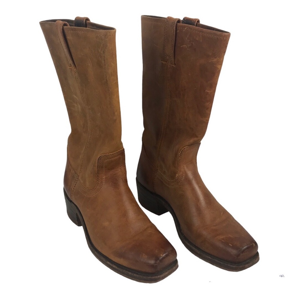 Vintage USA Made Frye Campus Boots Square Toe Leather Riding Boots Size 7M